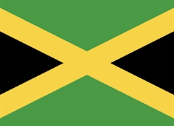 [ai] The flag of Jamaica features a diagonal yellow cross that intersects a black and green field, with black triangles on the left and right sides and green triangles on the top and bottom.